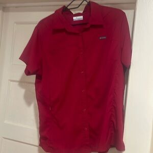 Columbia PFG Red Blouse XL